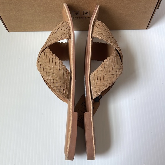 Crevo Suede / Genuine Leather Braided Flat Sandals | women's size 9 - Picture 4 of 10